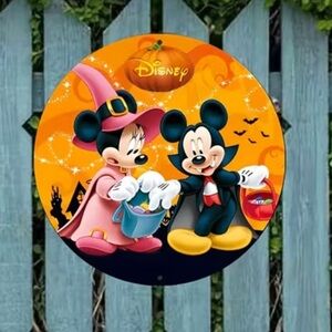 🌟Pick Any 2/$20 Sale Metal Halloween Mickey & Minnie Sign
